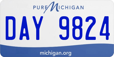 MI license plate DAY9824
