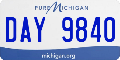 MI license plate DAY9840