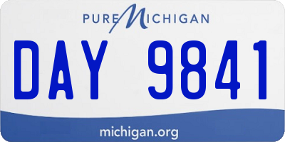 MI license plate DAY9841