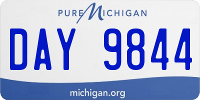 MI license plate DAY9844