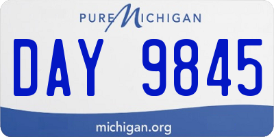 MI license plate DAY9845