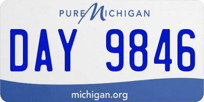 MI license plate DAY9846