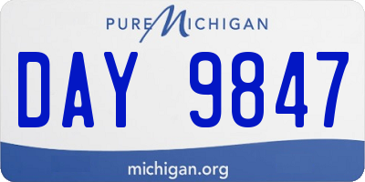 MI license plate DAY9847