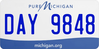 MI license plate DAY9848
