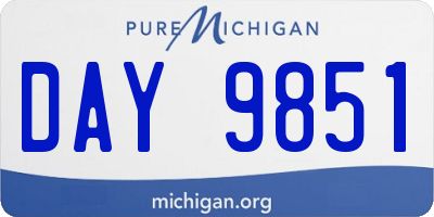 MI license plate DAY9851