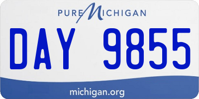 MI license plate DAY9855