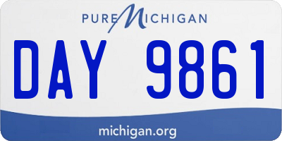 MI license plate DAY9861