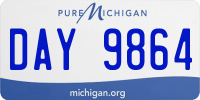 MI license plate DAY9864