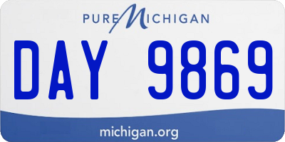 MI license plate DAY9869