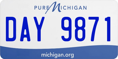 MI license plate DAY9871