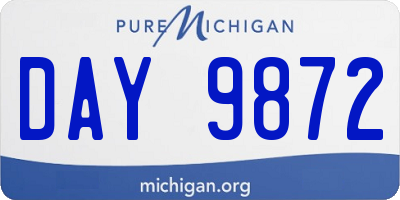 MI license plate DAY9872