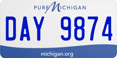 MI license plate DAY9874