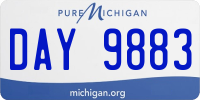 MI license plate DAY9883