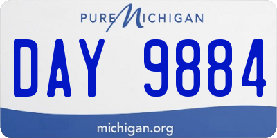 MI license plate DAY9884