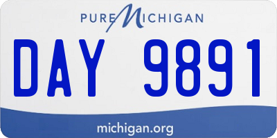 MI license plate DAY9891