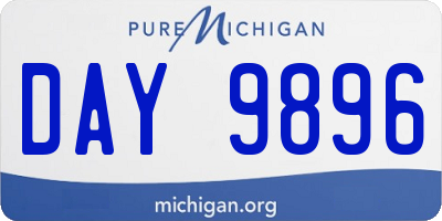 MI license plate DAY9896