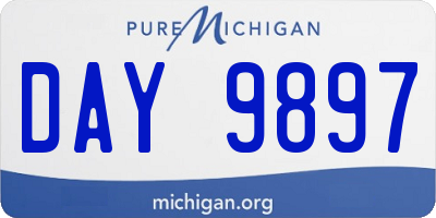 MI license plate DAY9897