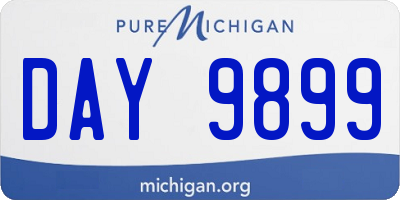 MI license plate DAY9899
