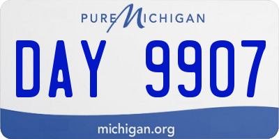 MI license plate DAY9907