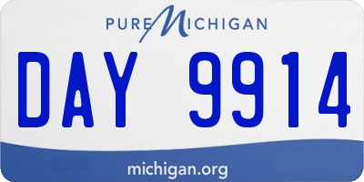 MI license plate DAY9914