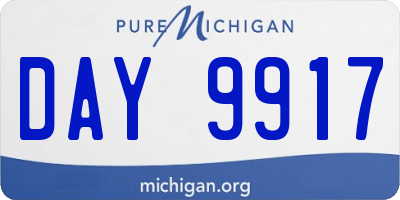 MI license plate DAY9917