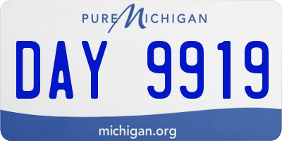 MI license plate DAY9919