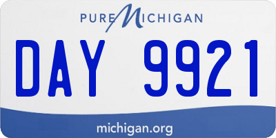 MI license plate DAY9921