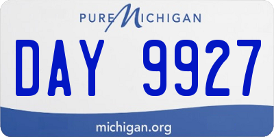 MI license plate DAY9927