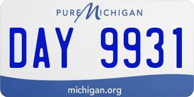 MI license plate DAY9931