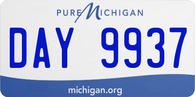 MI license plate DAY9937