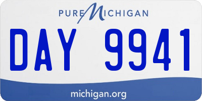 MI license plate DAY9941