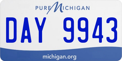 MI license plate DAY9943