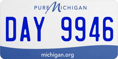MI license plate DAY9946