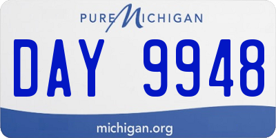 MI license plate DAY9948