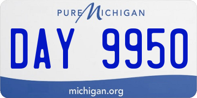 MI license plate DAY9950