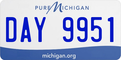 MI license plate DAY9951