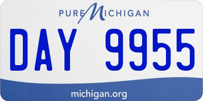 MI license plate DAY9955