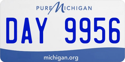 MI license plate DAY9956