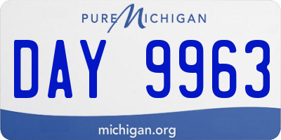 MI license plate DAY9963