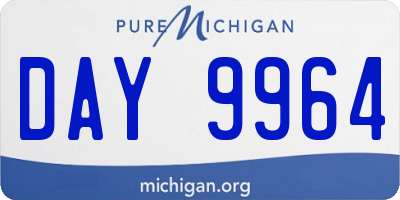 MI license plate DAY9964
