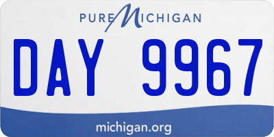 MI license plate DAY9967