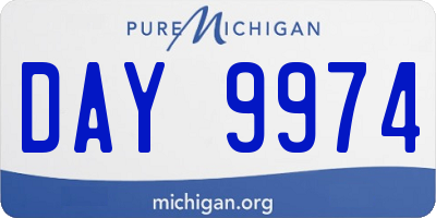 MI license plate DAY9974