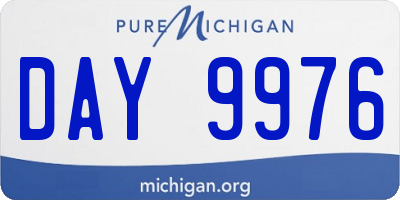 MI license plate DAY9976