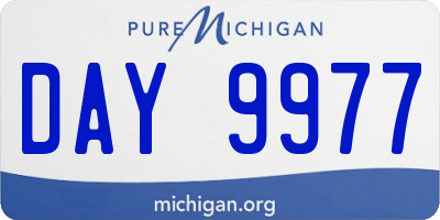 MI license plate DAY9977