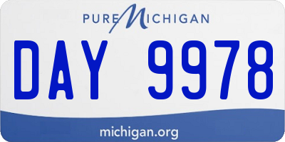 MI license plate DAY9978