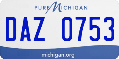 MI license plate DAZ0753