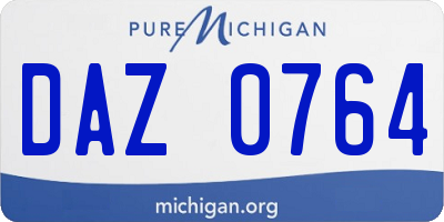 MI license plate DAZ0764
