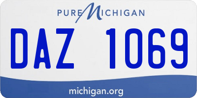 MI license plate DAZ1069