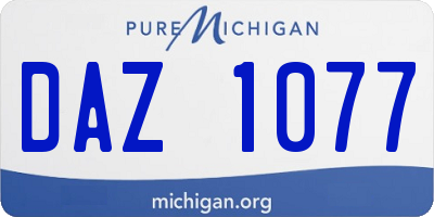 MI license plate DAZ1077