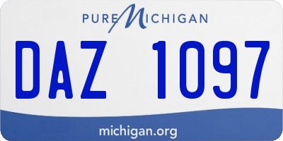 MI license plate DAZ1097